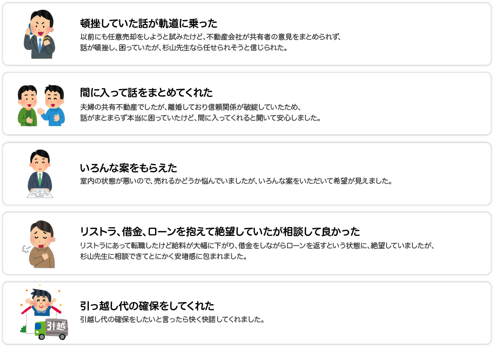 頓挫していた話が軌道に乗った