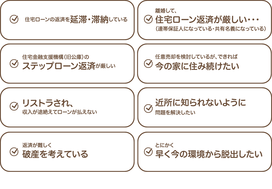 住宅ローンの返済を停滞・滞納している